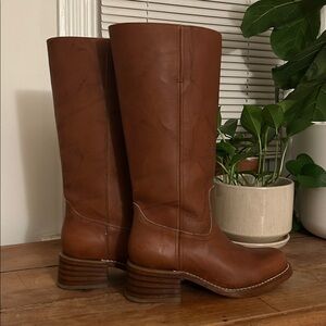 Frye Campus Knee High Saddle Leather Boots 8.5